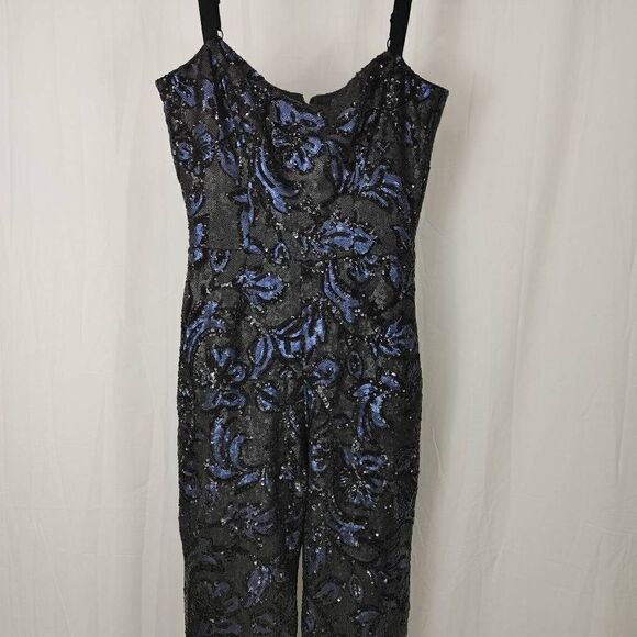 Dress the Population Women's Chloe Sequin Jumpsuit, Size Small.Armpit to armpit - Picture 9 of 11